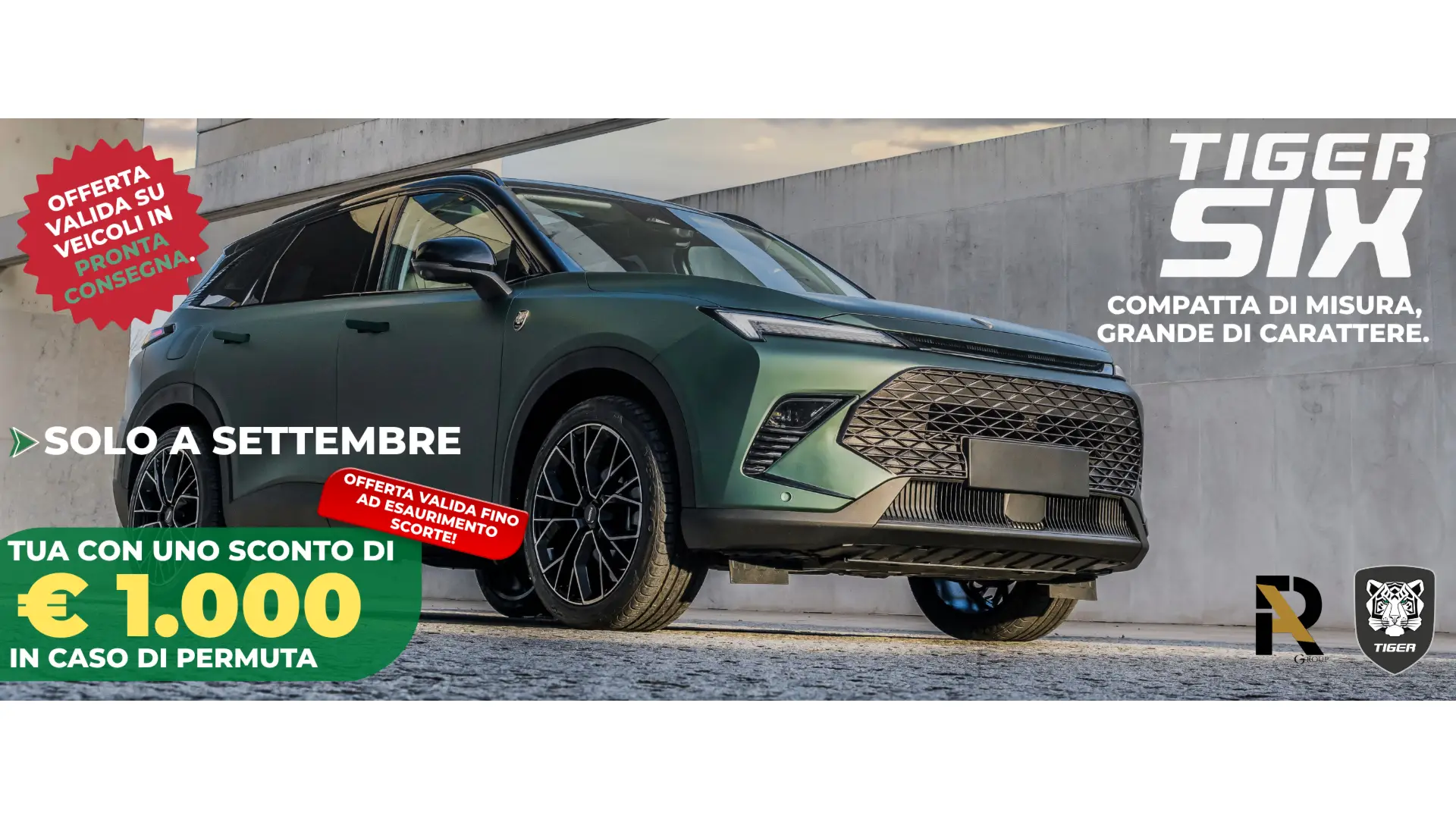 Immagine Solo a Settembre: Tiger Six in Pronta Consegna con € 1.000 di Sconto