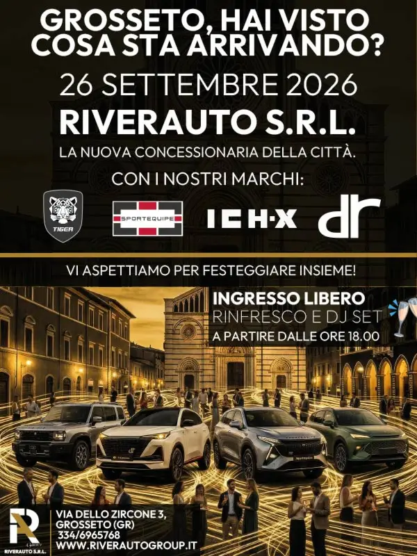 slider mobile Grand Opening Riverauto a Grosseto!