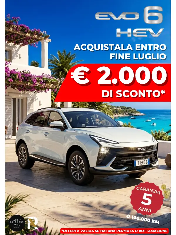 slider mobile Nuova Evo 6 HEV: Tua con €2.000 di Sconto Entro Fine Luglio!