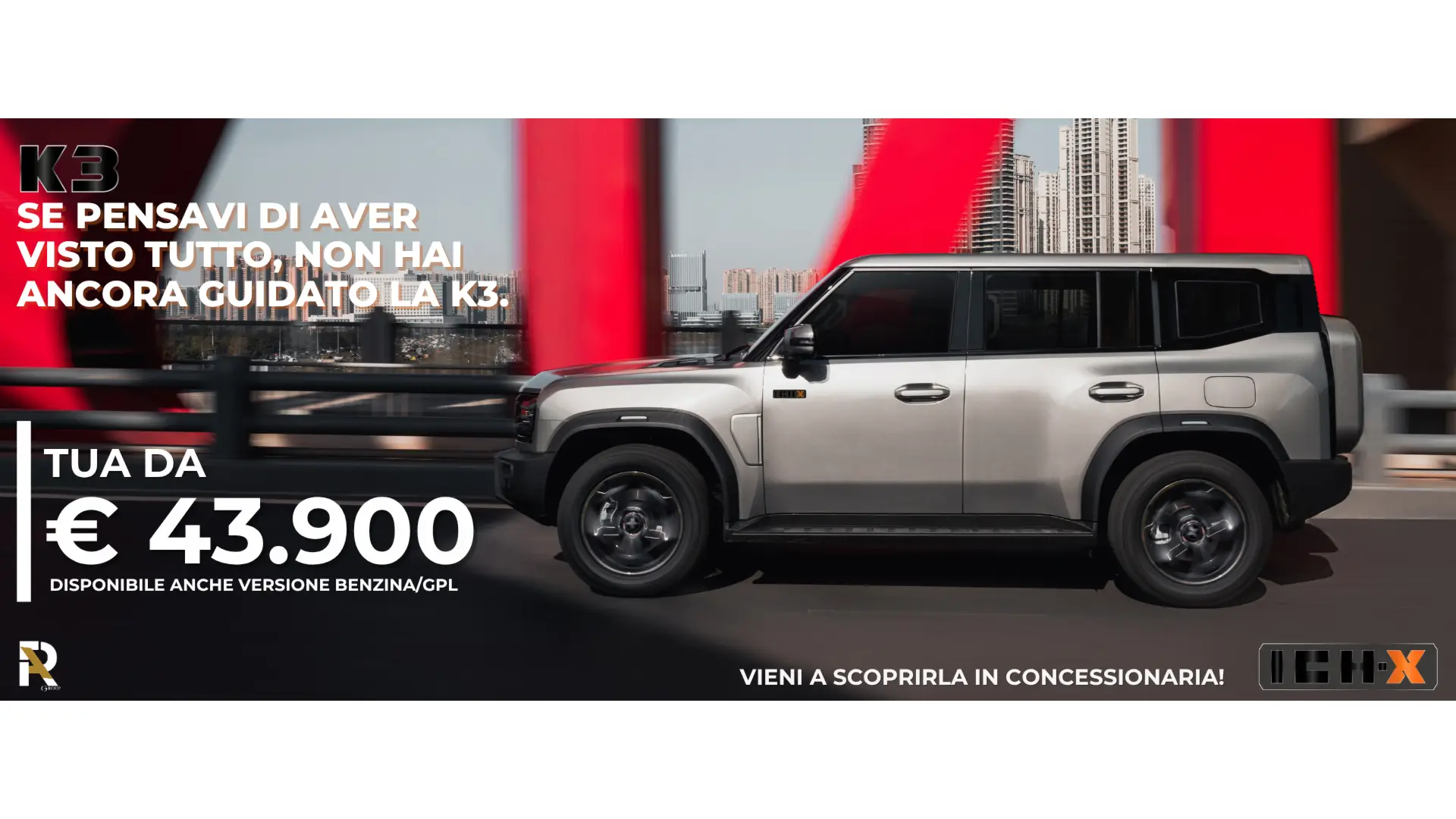 Immagine Promozione ICH-X K3: Scopri il SUV da 43.900€