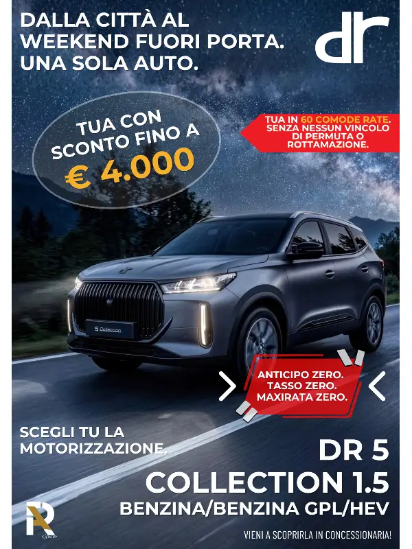 slider mobile Nuova DR 5 Collection: Tua con Sconto Fino a 4.000 €!