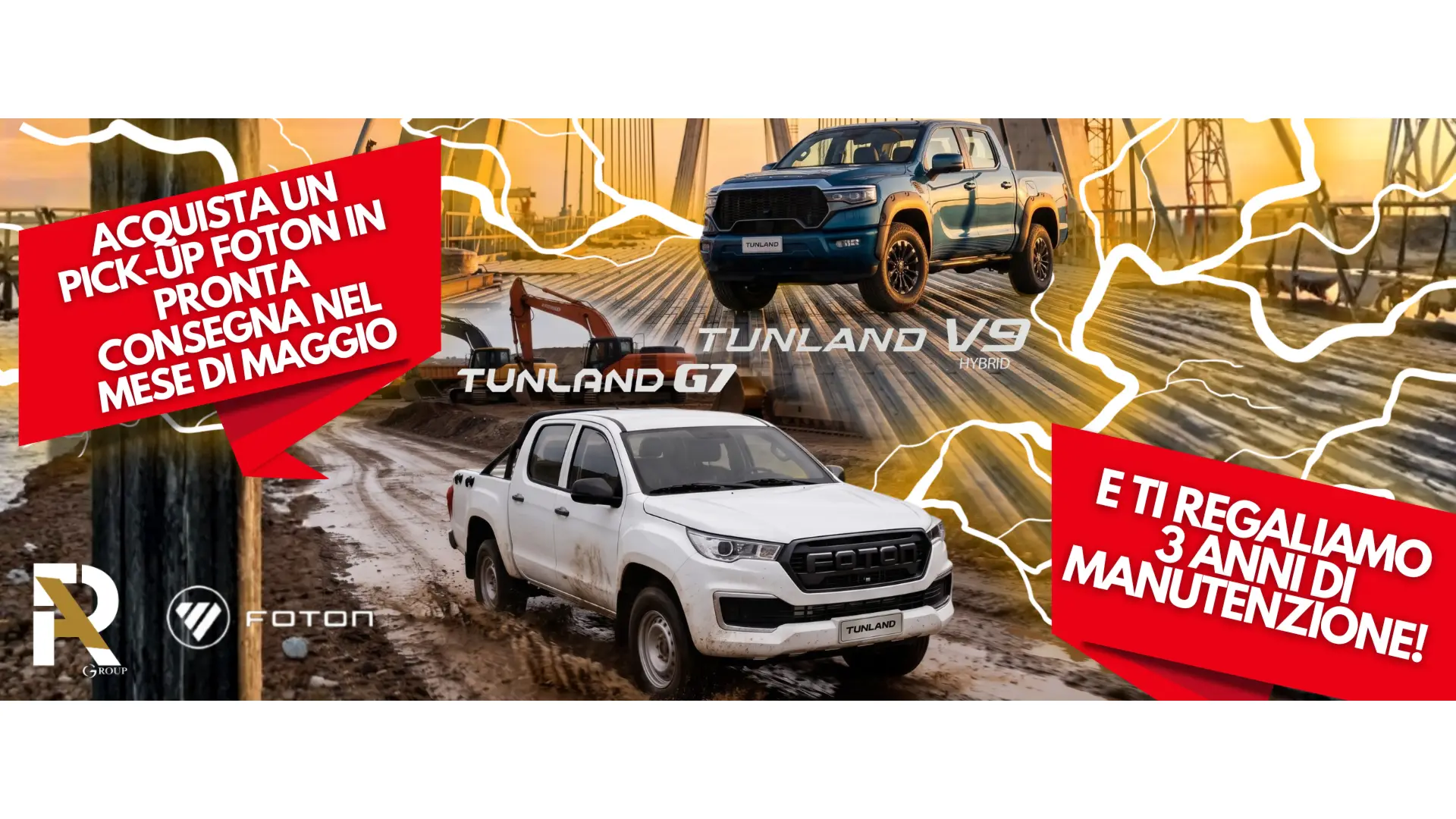 Immagine Foton: Acquista il tuo nuovo Pick-Up in pronta consegna e ricevi 3 anni di manutenzione in omaggio da Riverauto Group!