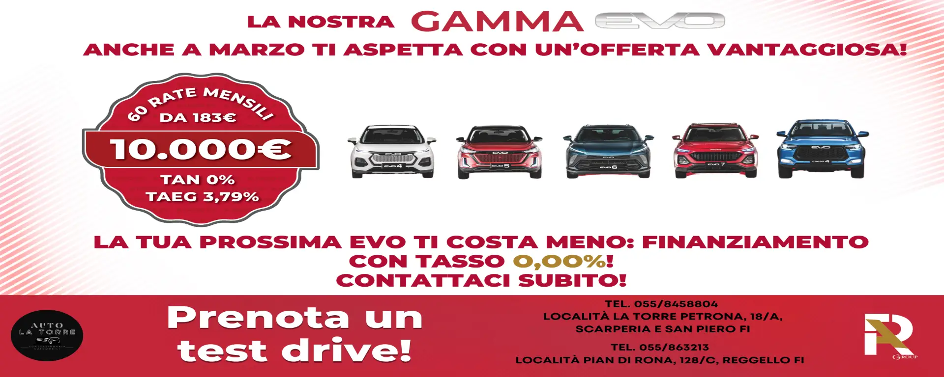 slider desktop Gamma EVO: Tasso 0%