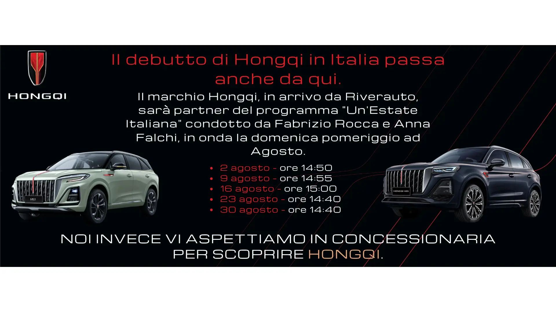 Immagine Hongqi debutta in TV con Riverauto!