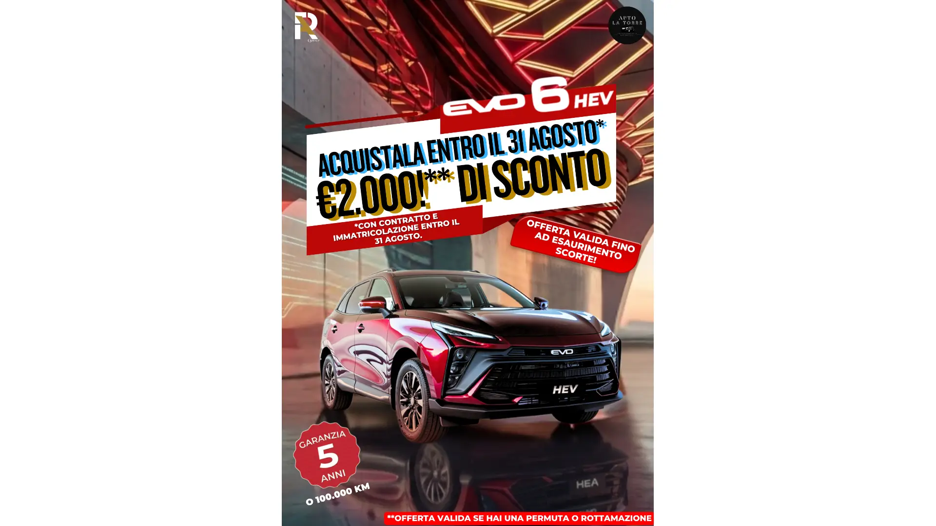 Immagine Sconto Esclusivo di 2.000€ su EVO 6 HEV