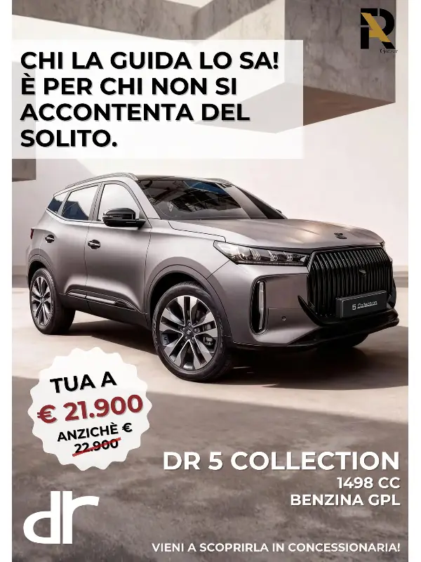 slider mobile DR 5 Collection: Risparmia 1.000€ — Tua a 21.900€!