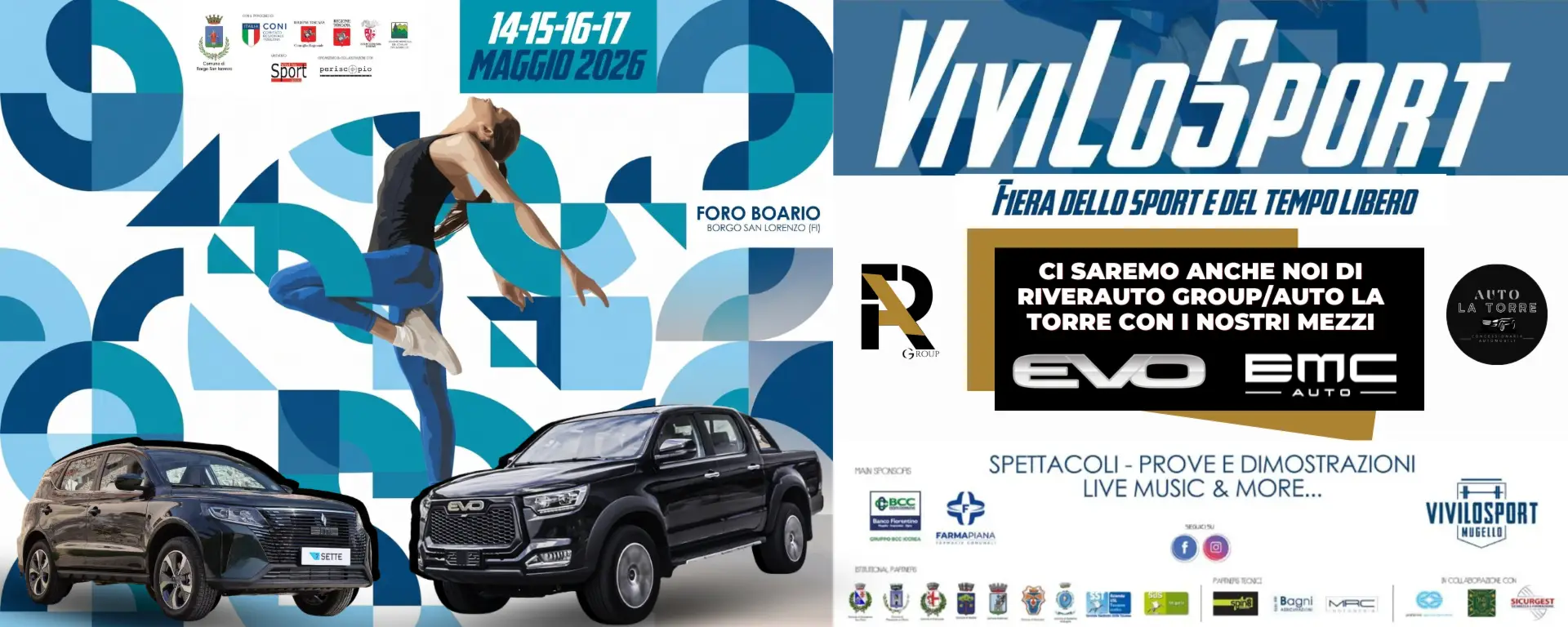 slider desktop Vivi lo Sport con Riverauto Group e Auto La Torre