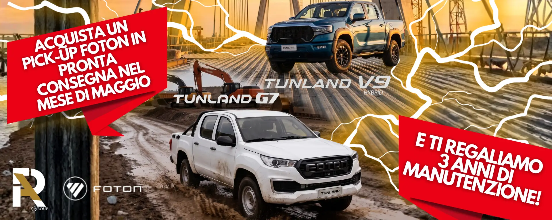 Foton: Acquista il tuo nuovo Pick-Up in pronta consegna e ricevi 3 anni di manutenzione in omaggio da Riverauto Group!
