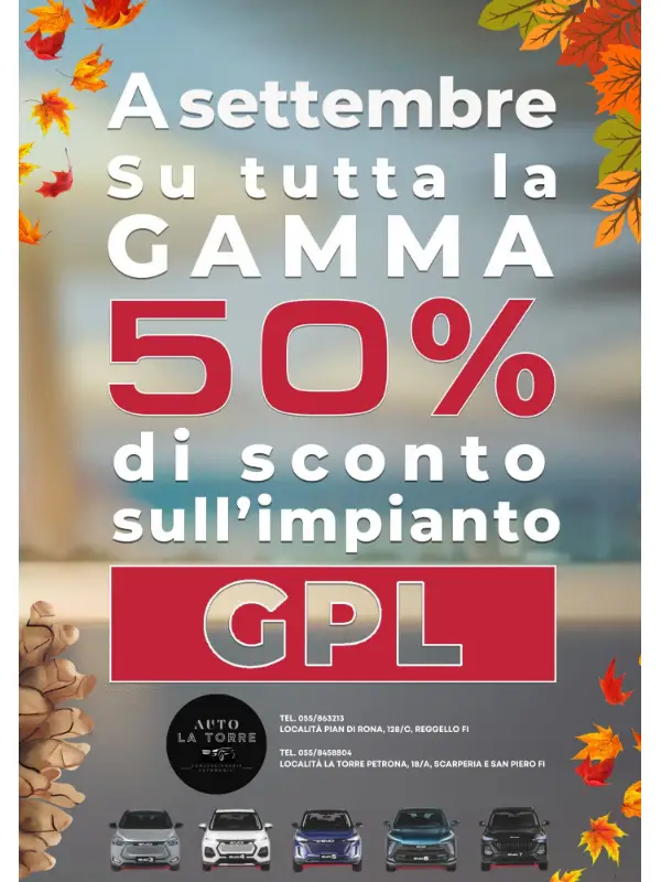 slider mobile 50% di sconto su impianto GPL su tutta la gamma EVO in pronta consegna