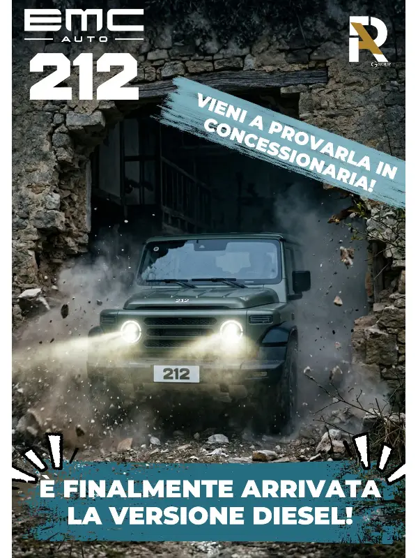 slider mobile È ARRIVATA: NUOVA EMC 212 DIESEL!