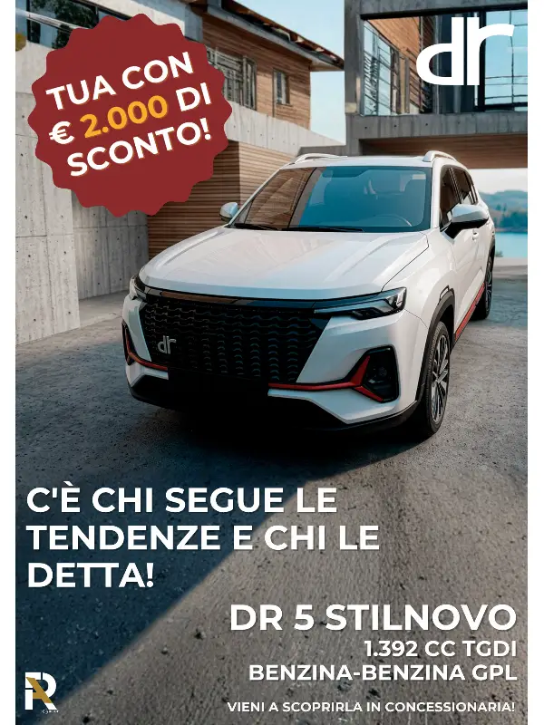 slider mobile DR 5 Stilnovo: Tua con 2.000€ di Sconto!