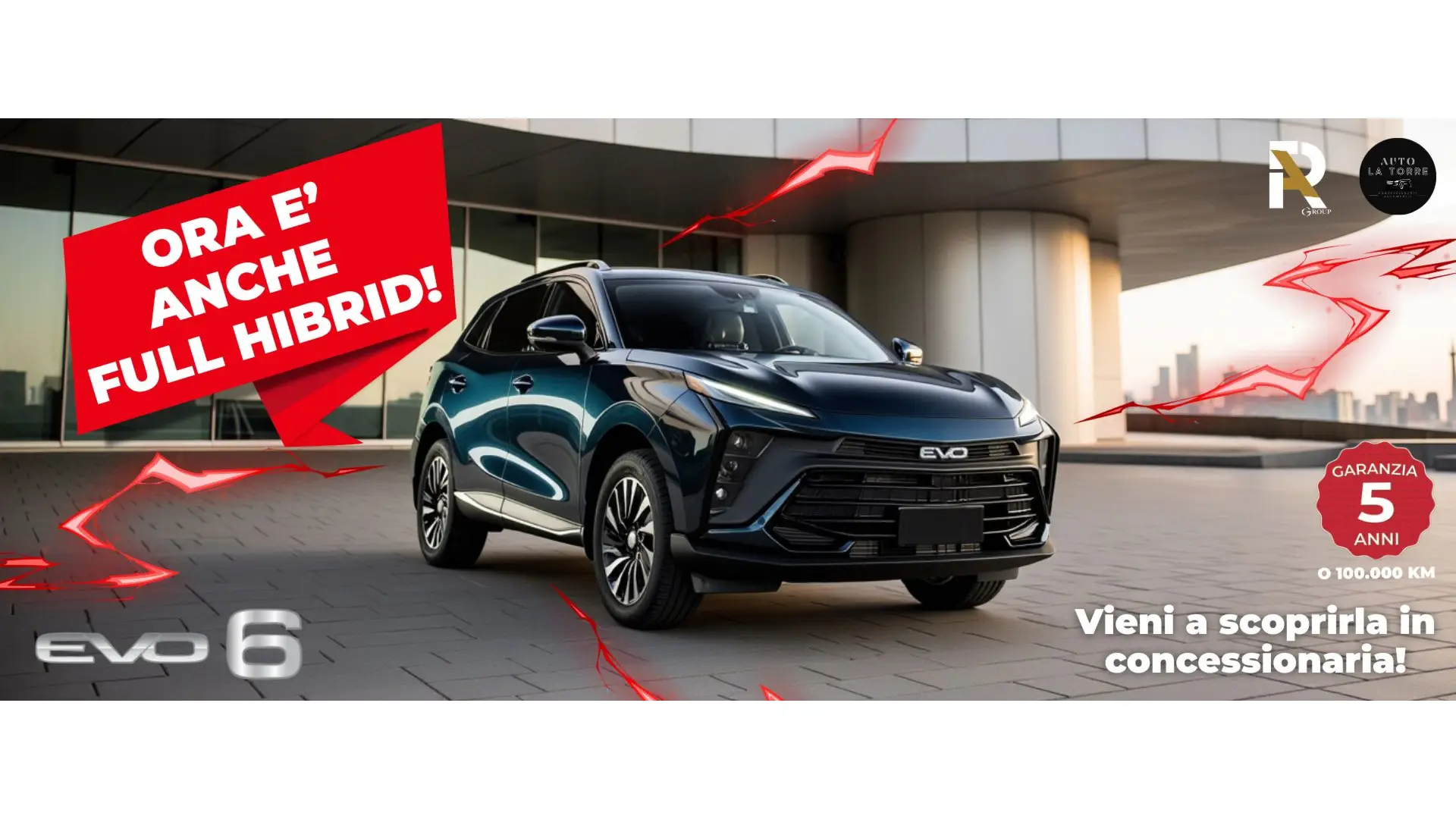 Immagine Nuova EVO 6: Ora anche Full Hybrid! Scoprila da River Auto Group con 5 anni di Garanzia.
