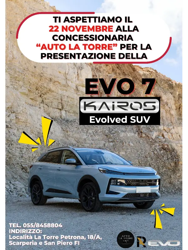 slider mobile Presentazione Nuova EVo 7 Kairòs