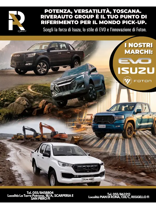 slider mobile Riverauto Group: Il Punto di Riferimento in Toscana per il Mondo Pick-Up
