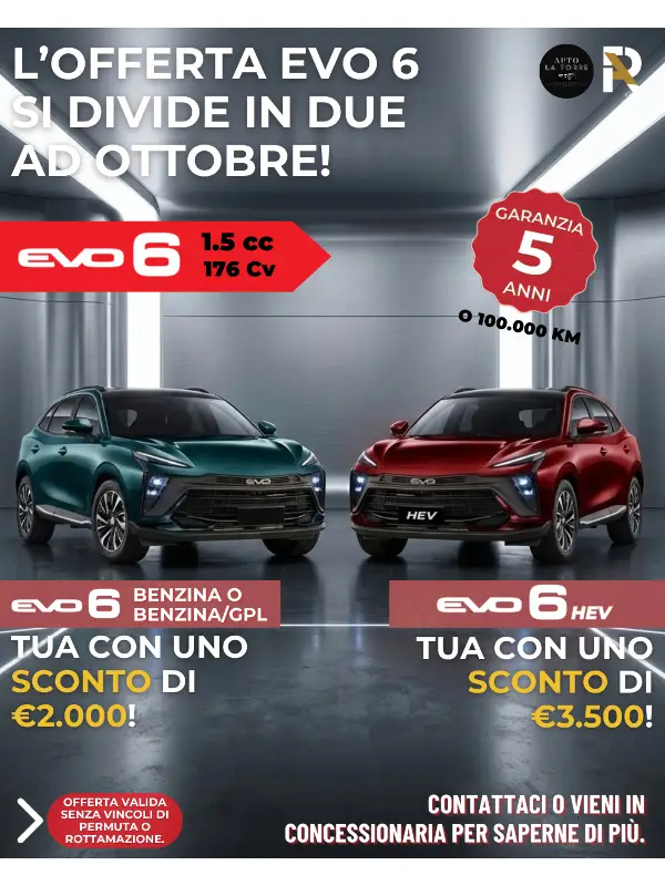 slider mobile Doppia Promozione EVO 6 per Ottobre
