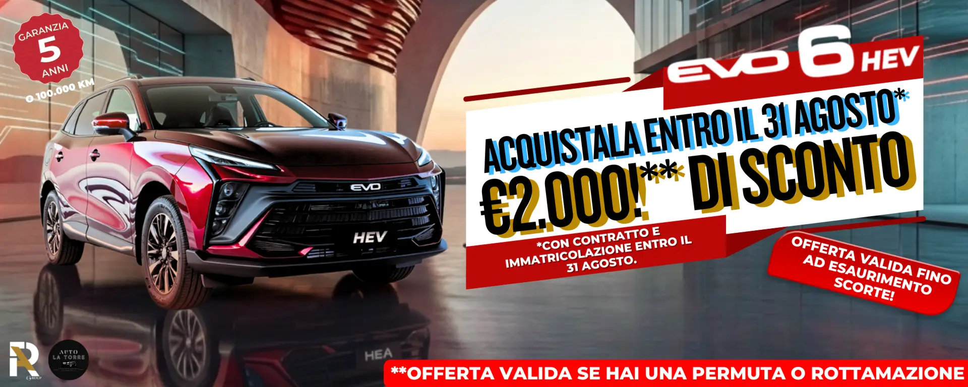 slider desktop Sconto Esclusivo di 2.000€ su EVO 6 HEV
