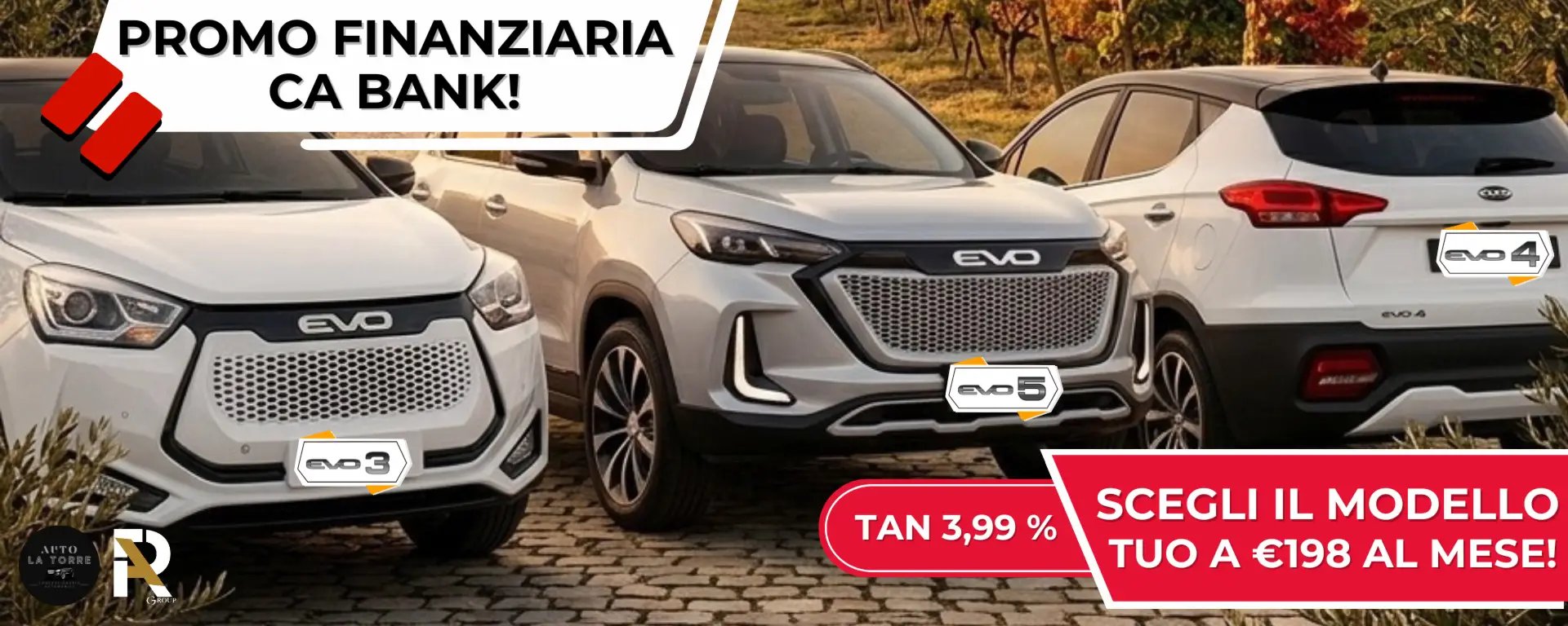 slider desktop Promo Finanziaria EVO: Tua da 198€ al mese