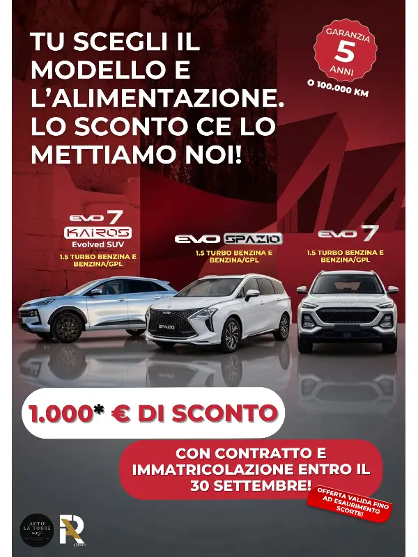 slider mobile Gamma EVO 7: 1.000€ di Sconto per Te