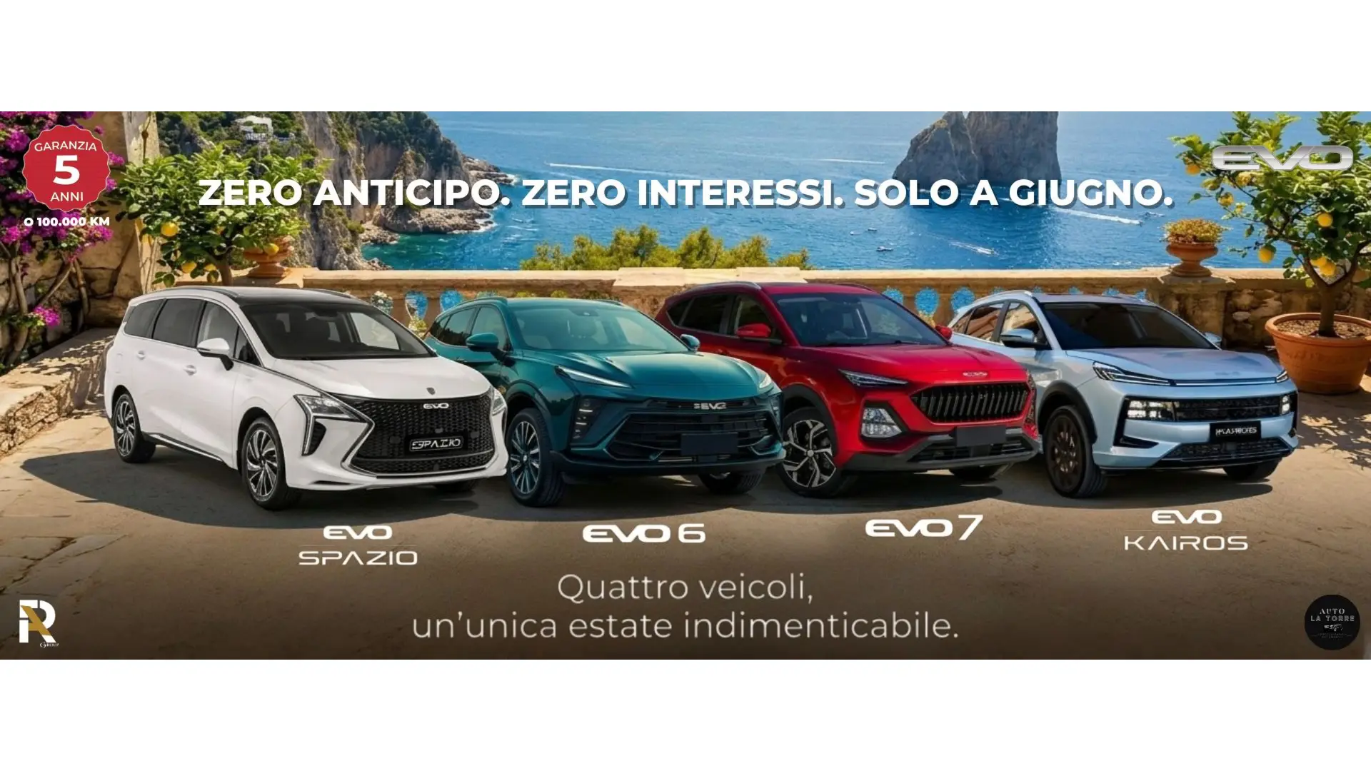 Immagine Promozione EVO: Zero Anticipo, Zero Interessi. Solo a Giugno!
