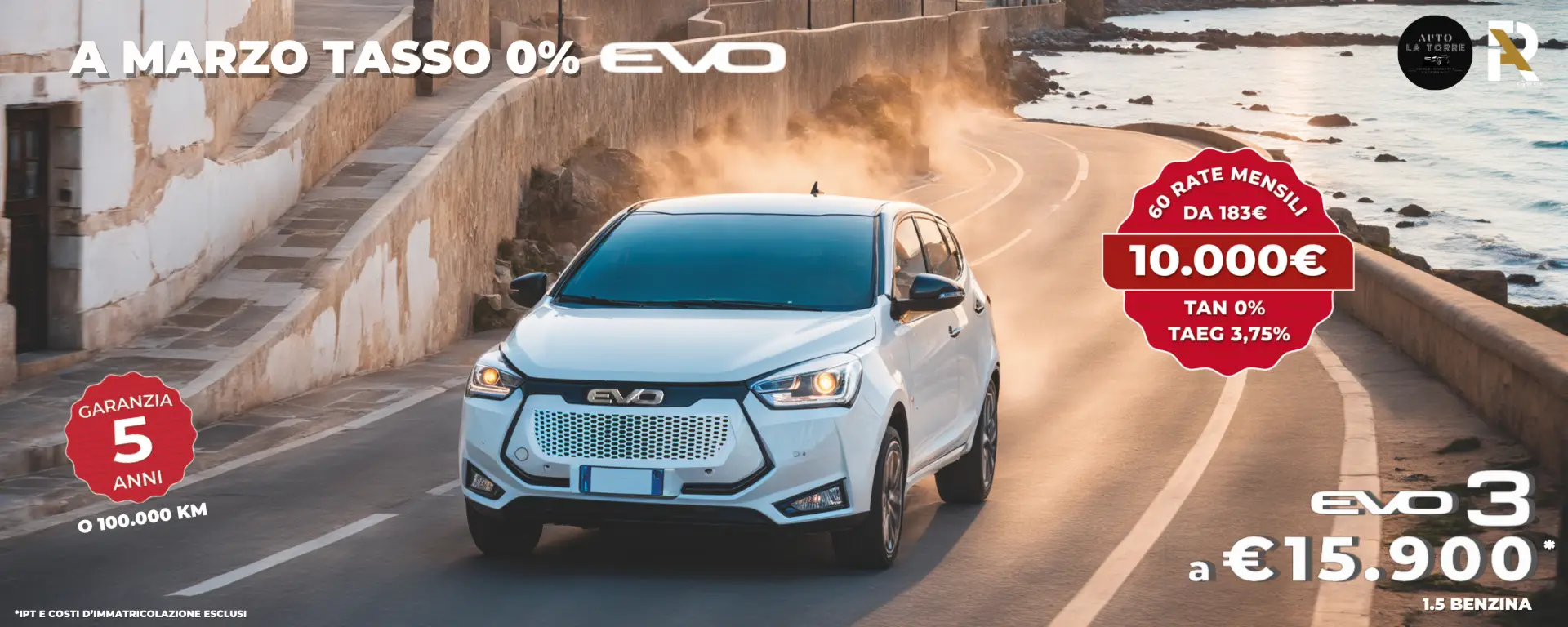 EVO 3 a 15.900€ con Tasso 0