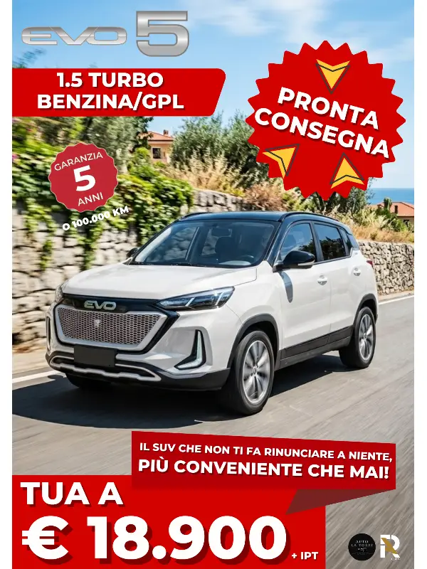 slider mobile EVO 5: Tua a € 18.900! Pronta Consegna
